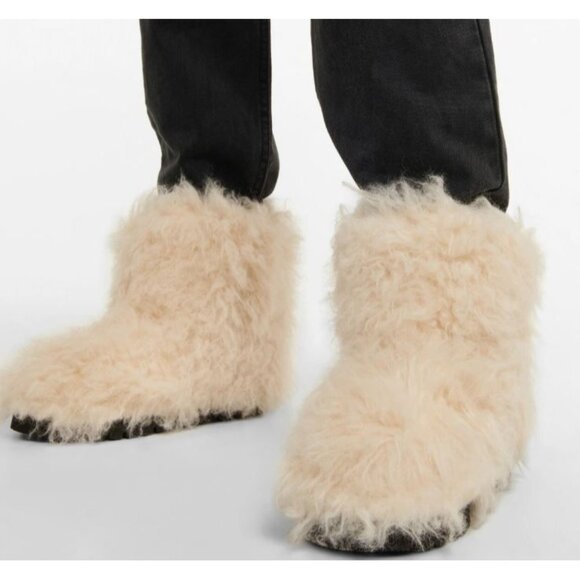 Isabel Marant Kairee Women's Boots Faux Fur Ankle Boho Urban Size EU 37 US 6.5 - Picture 1 of 11